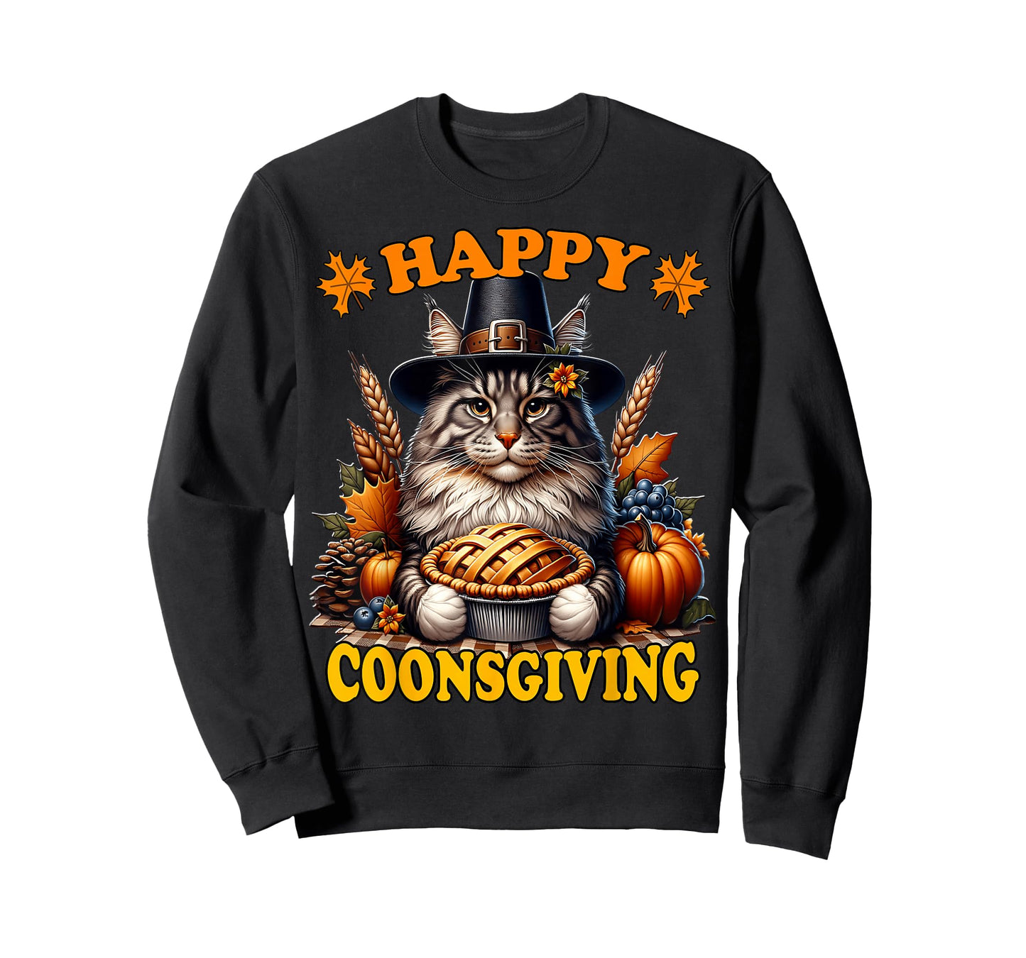 Thanksgiving Maine Coon Cat T-Shirt