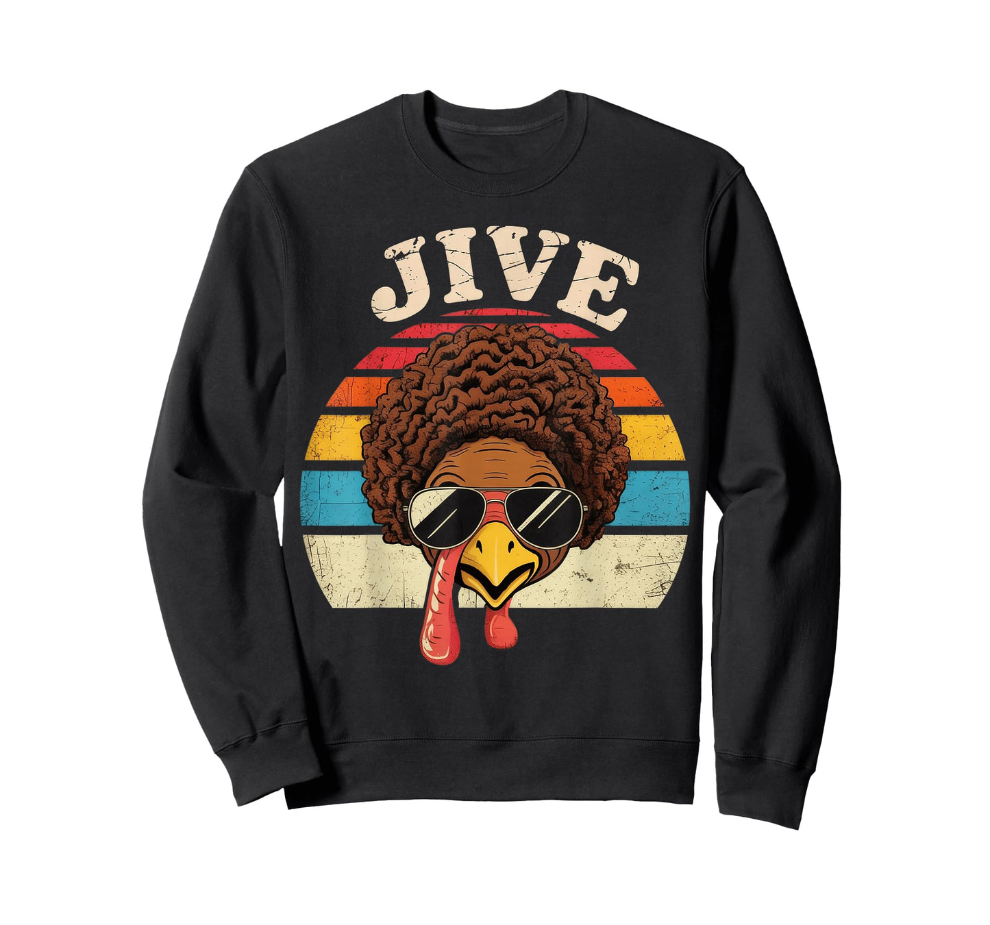 Jive Thanksgiving Turkey Day Face Vintage Retro Style T-Shirt