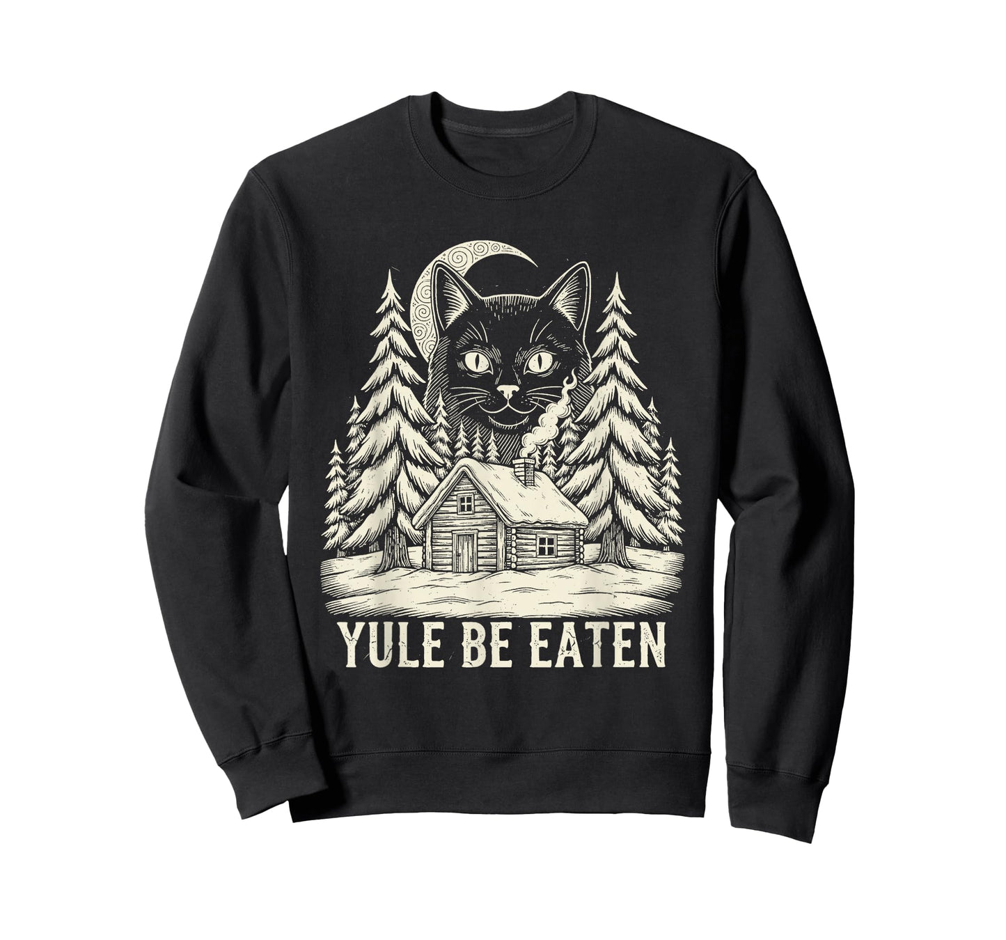 Yule Be Eaten Icelandic Cat Christmas Folklore Jólakötturinn T-Shirt