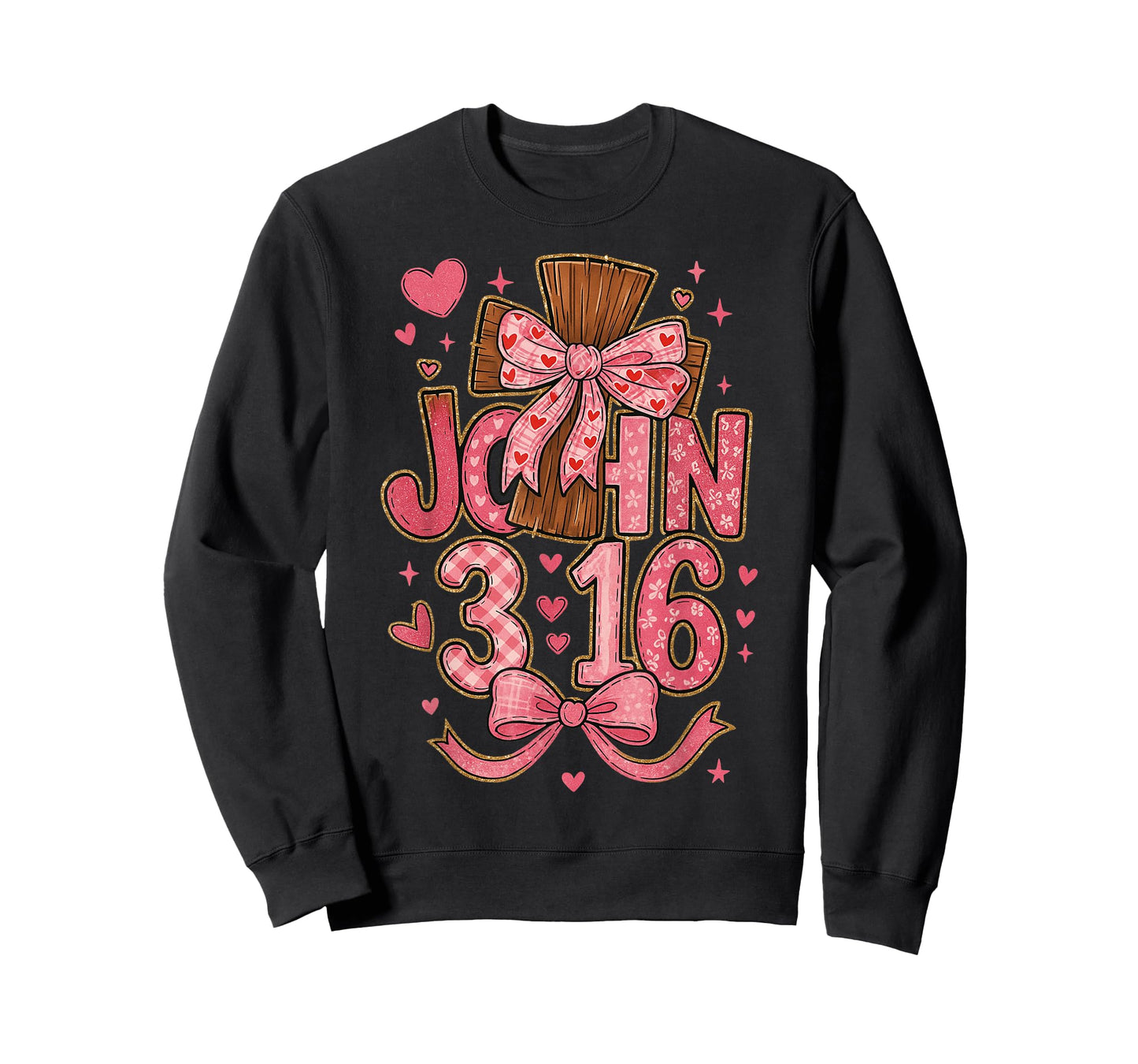HUGvyn John 3:16 Valentine Loved Christian Preppy Coquette T-Shirt