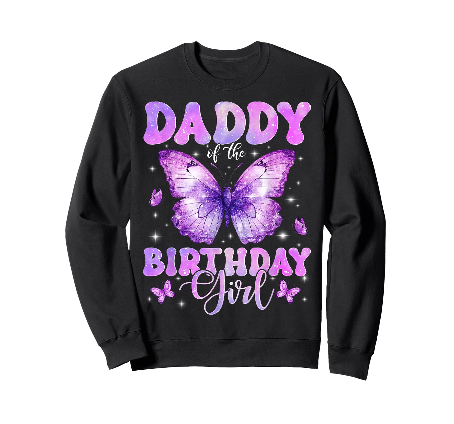 Daddy of The Birthday Girl Butterfly Funny Family T-Shirt