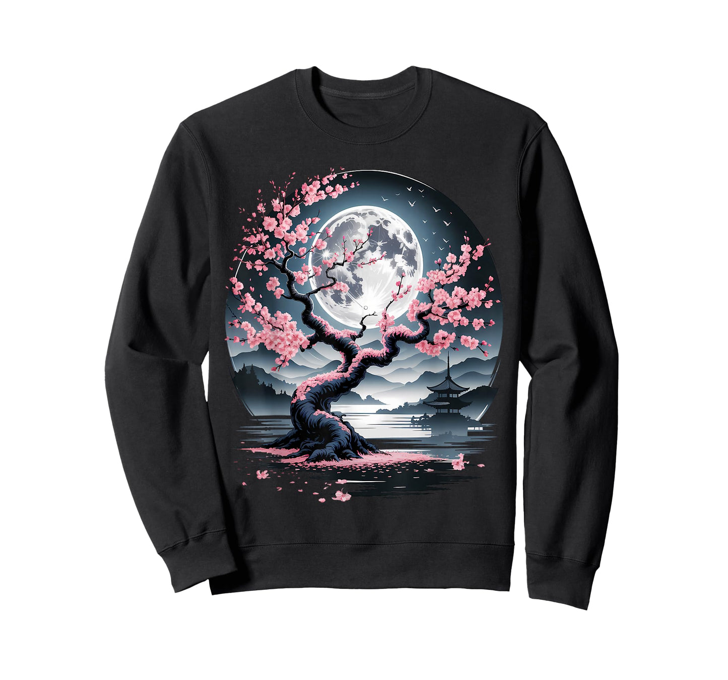 Traditional Japanese Sakura Garden Landscape Cherry Blossom T-Shirt