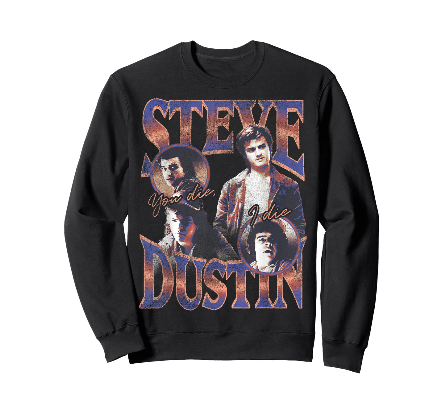Stranger Things Steve & Dustin You Die I Die 80's Art Style T-Shirt