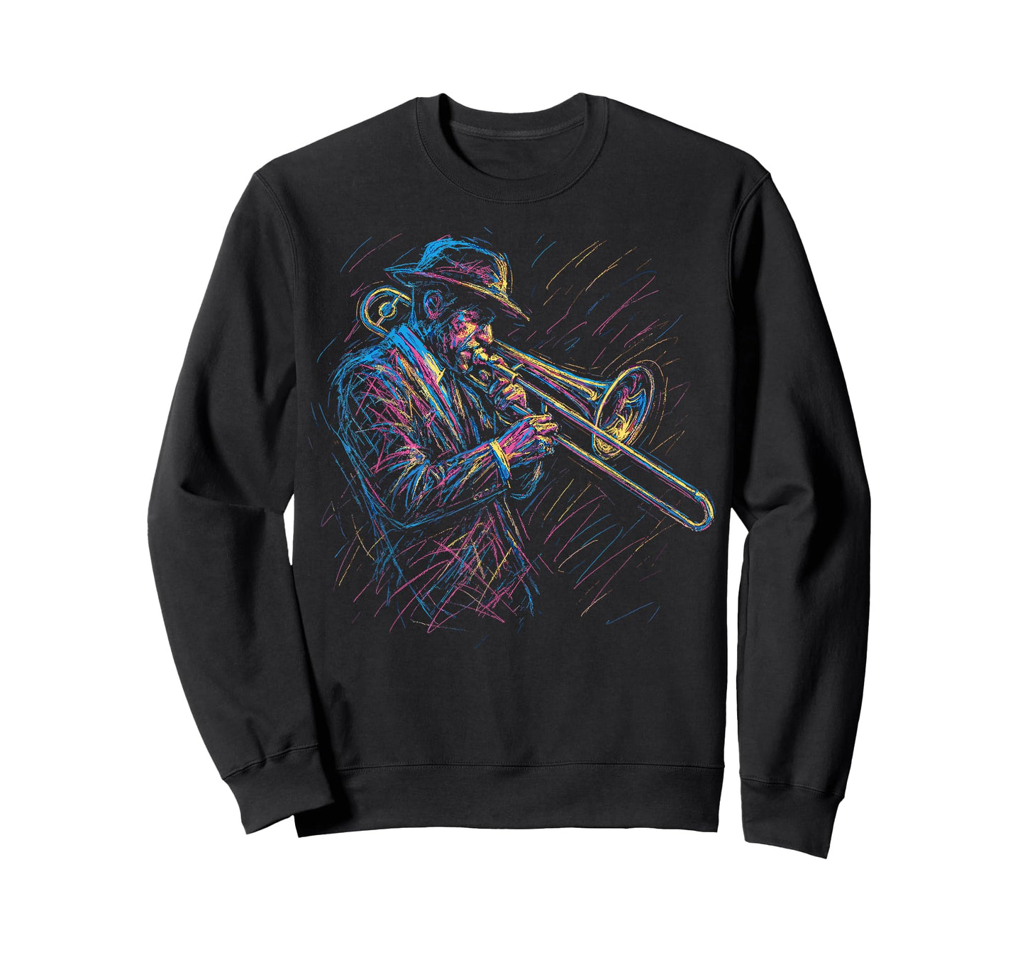 Jazz Musician Trombone Player Artistic Music Jazz Lover T-Shirt