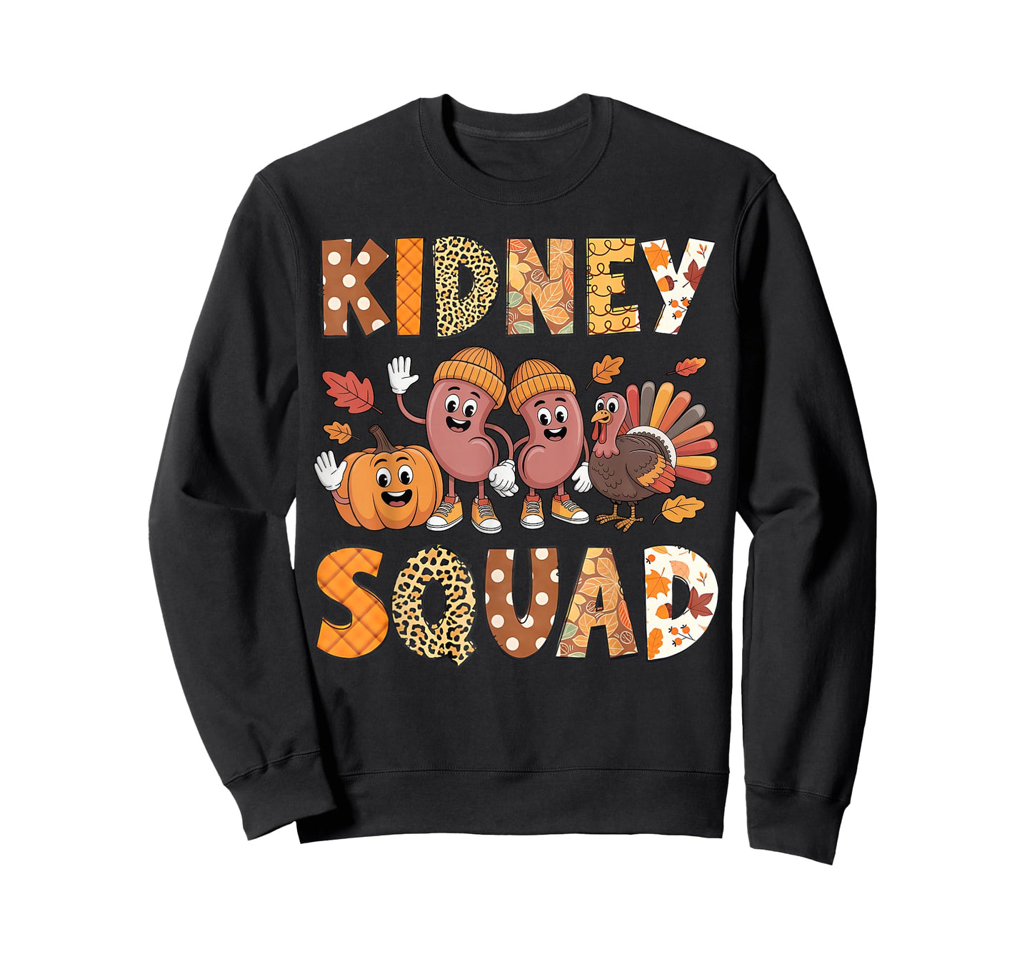 Kidney Squad Turkey Pumpkin Dialysis Nurse Thanksgiving T-Shirt