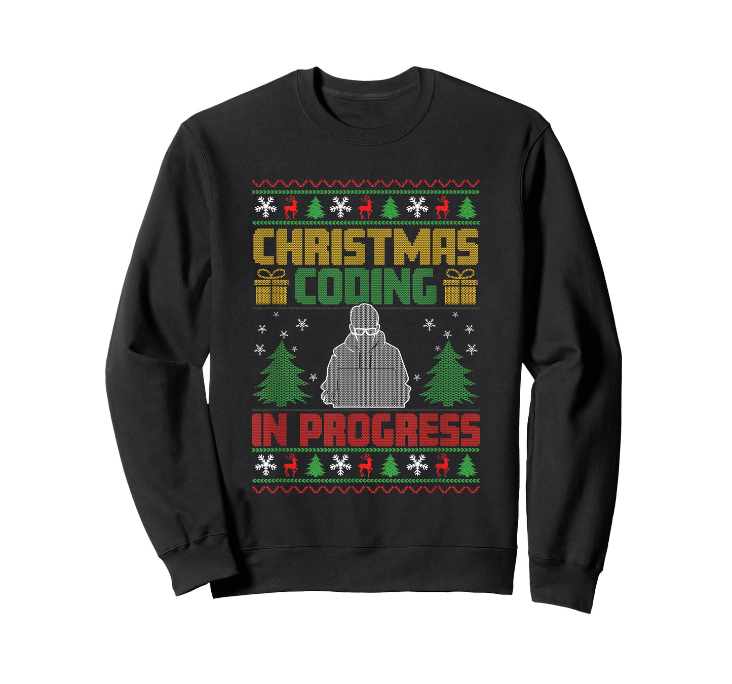 Software Developer Computer Nerd Programmer Ugly Christmas T-Shirt