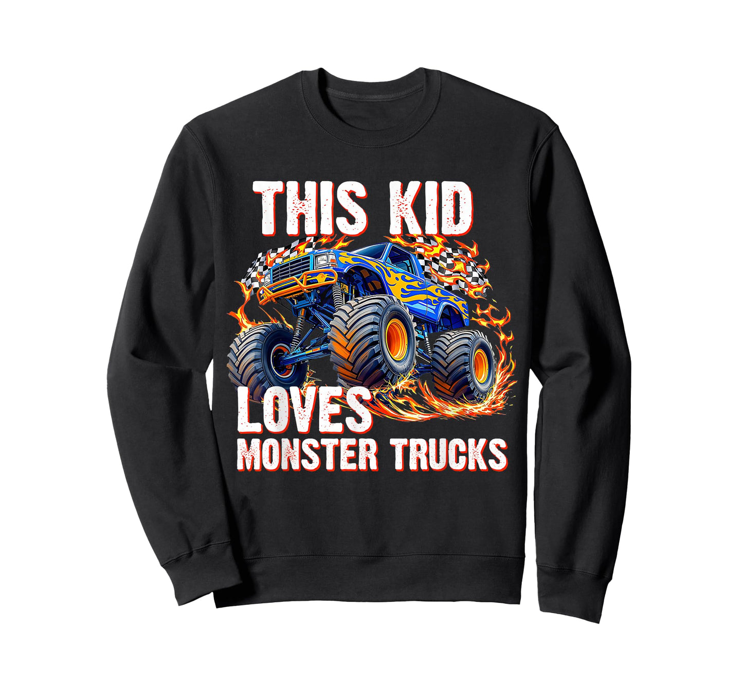 Kids This Kid Loves Monster Trucks Birthday Party Girl Boy T-Shirt