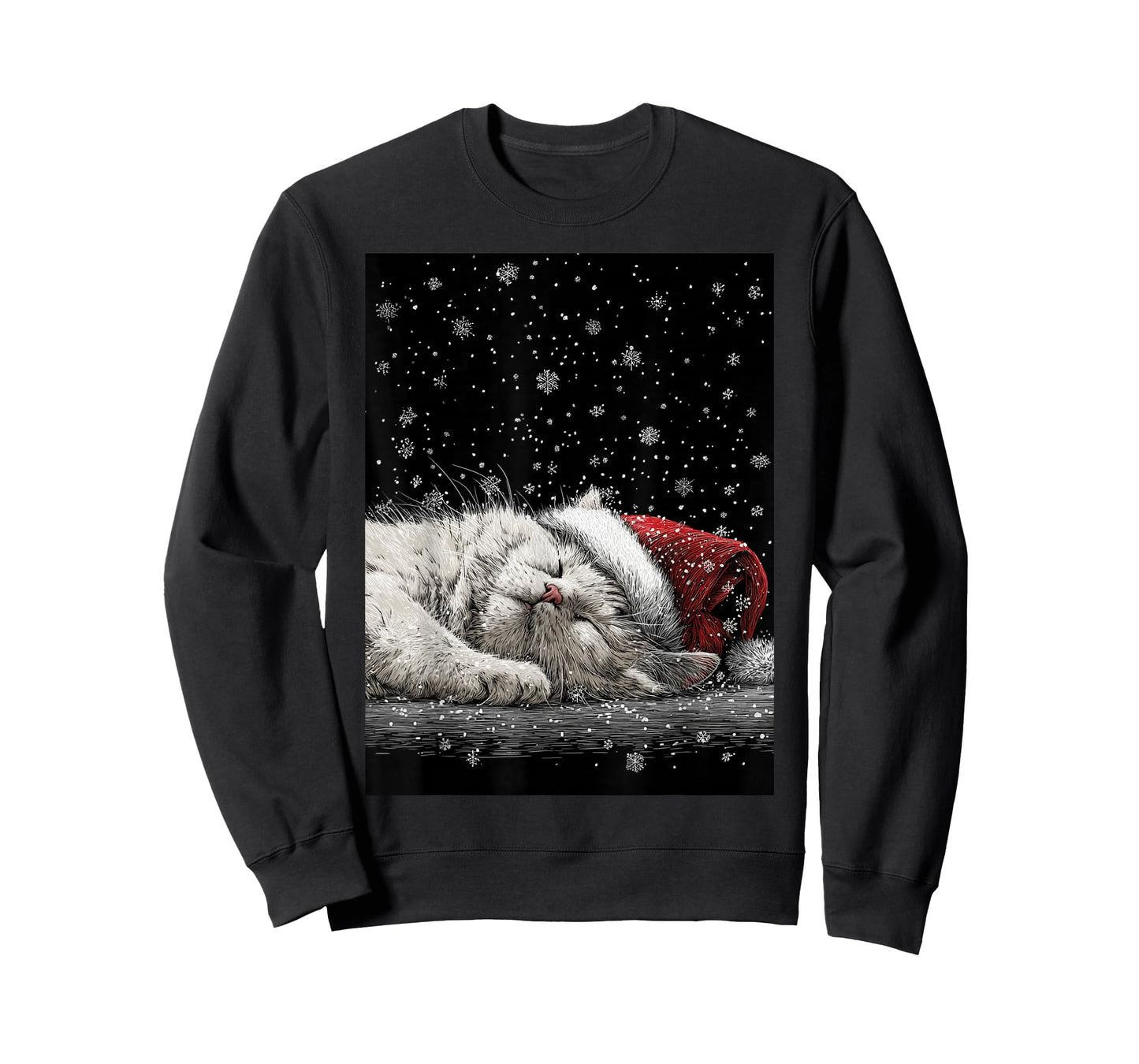 White Cat Christmas T-Shirt