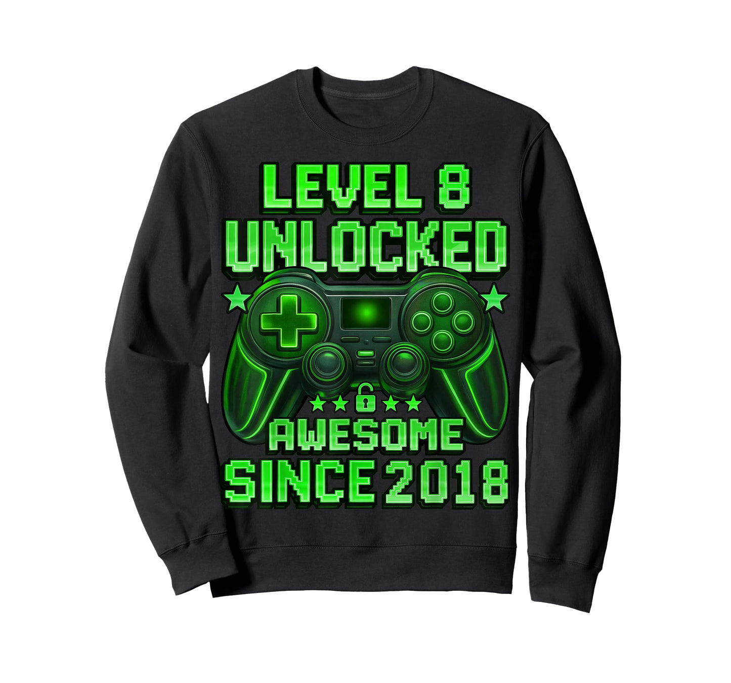 Level 8 Unlocked 8 Year Old Gifts for Boys 8th Birthday Boy T-Shirt