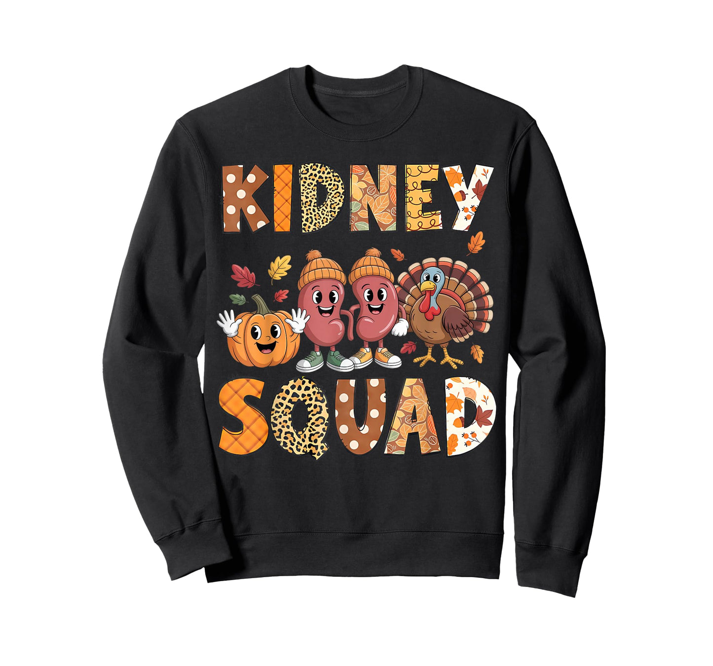 Kidney Squad Turkey Pumpkin Dialysis Nurse Thanksgiving T-Shirt