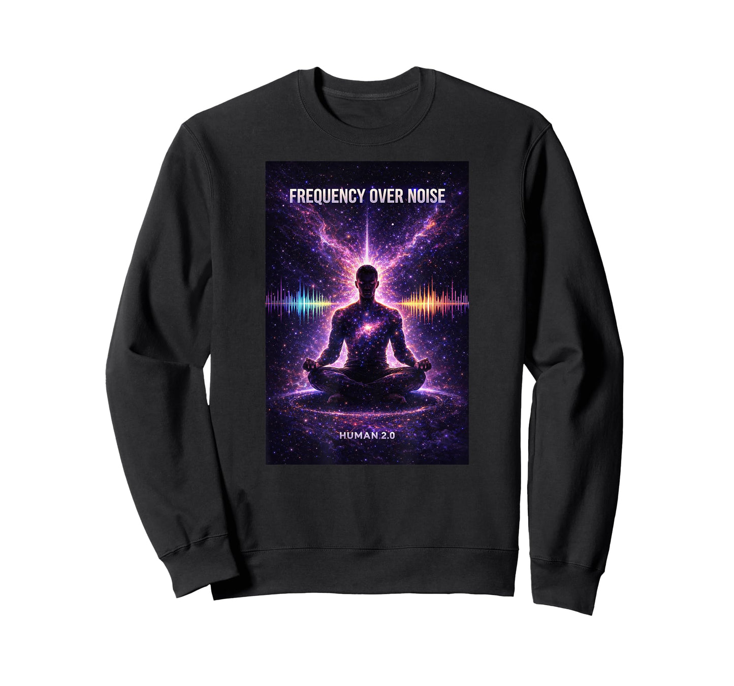 Frequency Over Noise Meditation Mindset T-Shirt