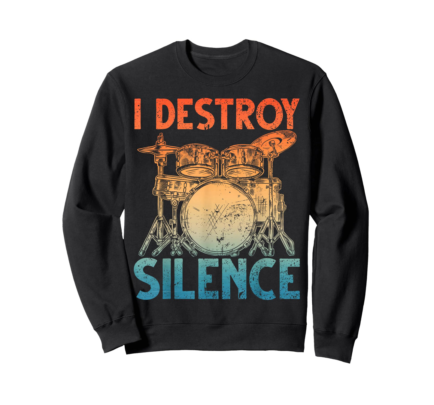 Funny Drumming Art for Men Women Drumline Drum Set Drummer T-Shirt