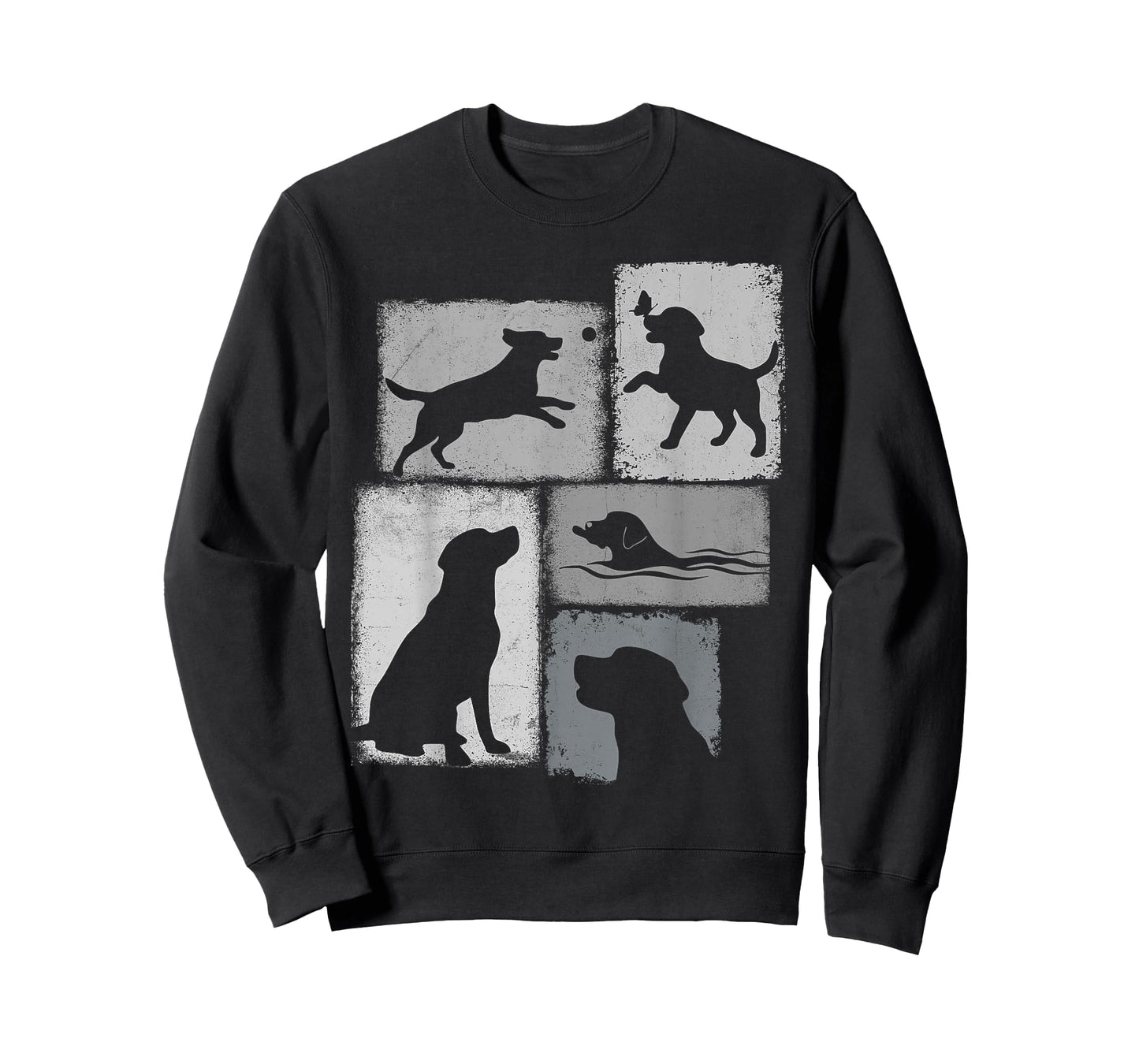 Labrador Vintage Collage Retriever Lab Dad Mom Dog Lover T-Shirt