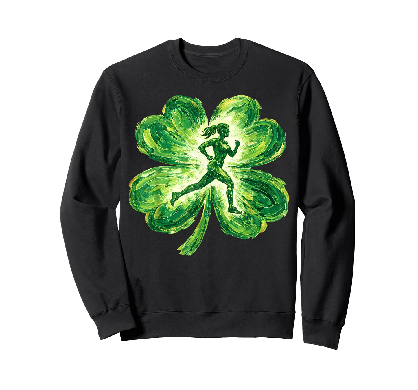 St Patricks Day Running Irish Shamrock Track Field Runner T-Shirt