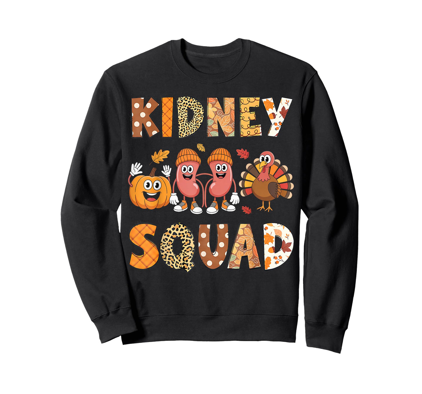 Kidney Squad Turkey Pumpkin Dialysis Nurse Thanksgiving T-Shirt