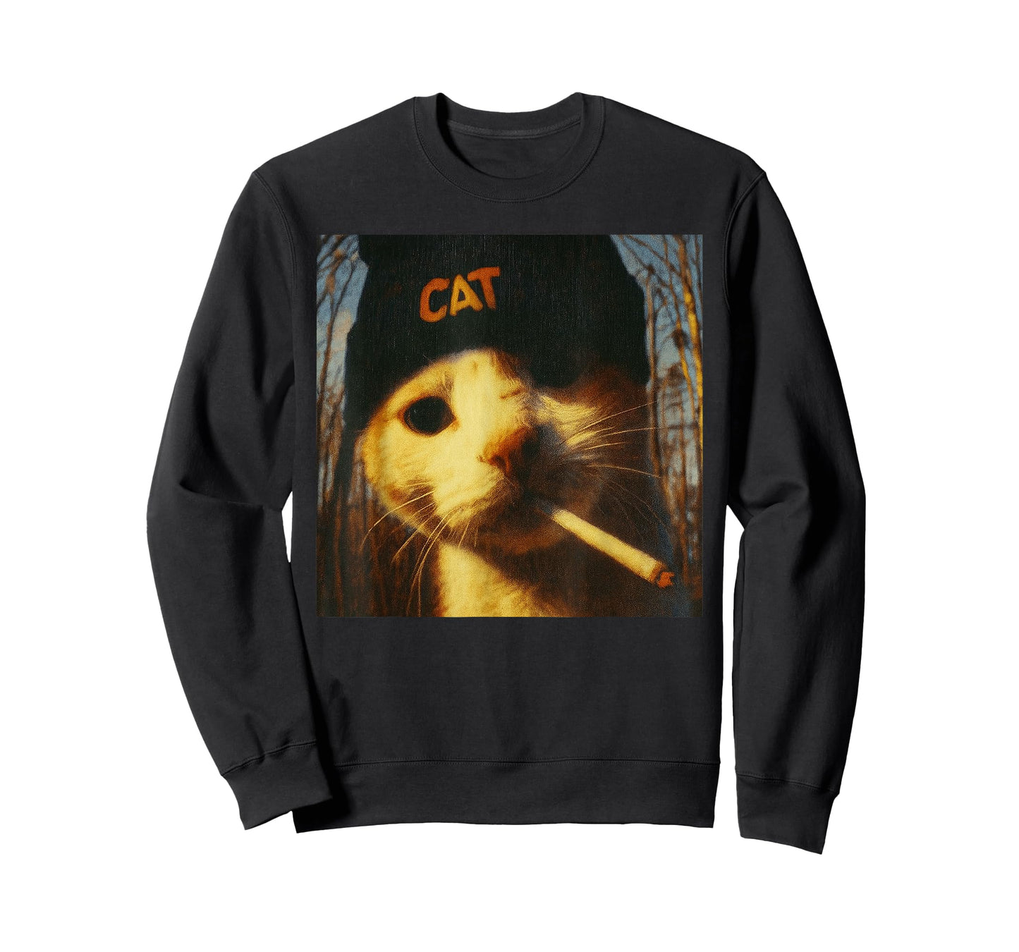 Funny Smoking Cat, Cigarette Kitty Gen Z Meme, Cat Lover T-Shirt