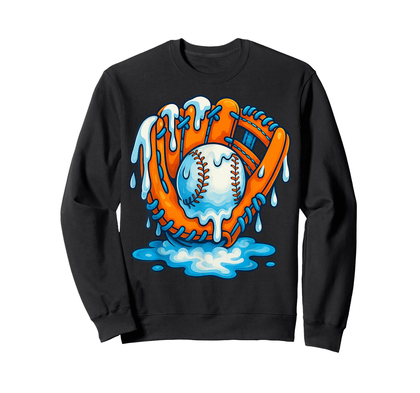 Baseball Drip Team for Boys and Girls Ice Cream Cool T-Shirt