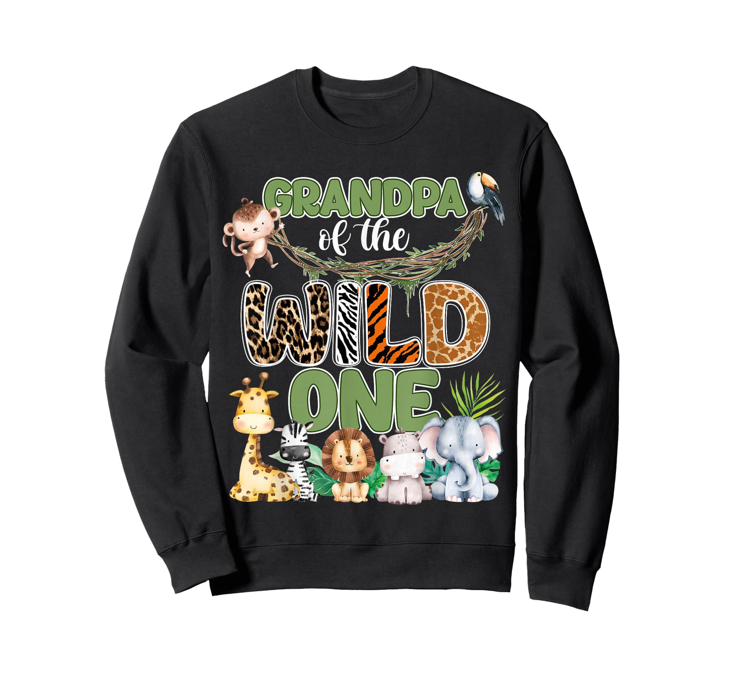 Grandpa of The Wild One 1St Birthday Family Safari Jungle T-Shirt