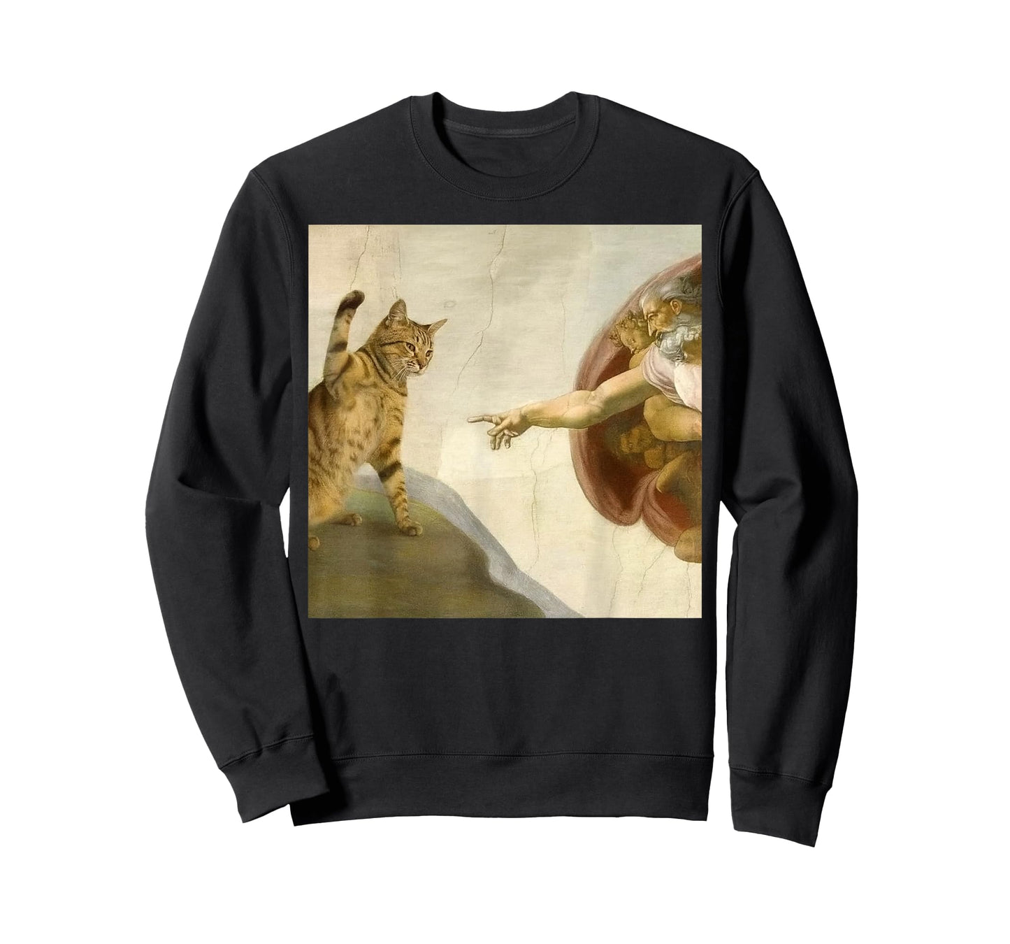 Tabby Cat Creation of Adam Meme T-Shirt