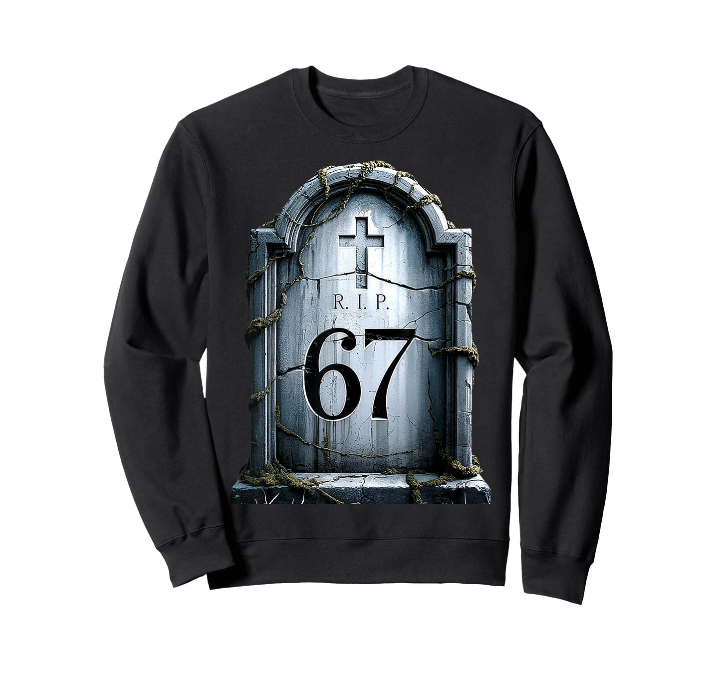 Six Seven Gravestone 67 RIP Tombstone Halloween T-Shirt