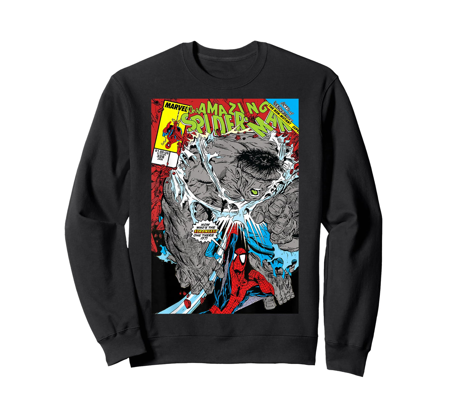 Marvel Comics Spider-Man vs. Hulk Action-Packed Artwork T-Shirt