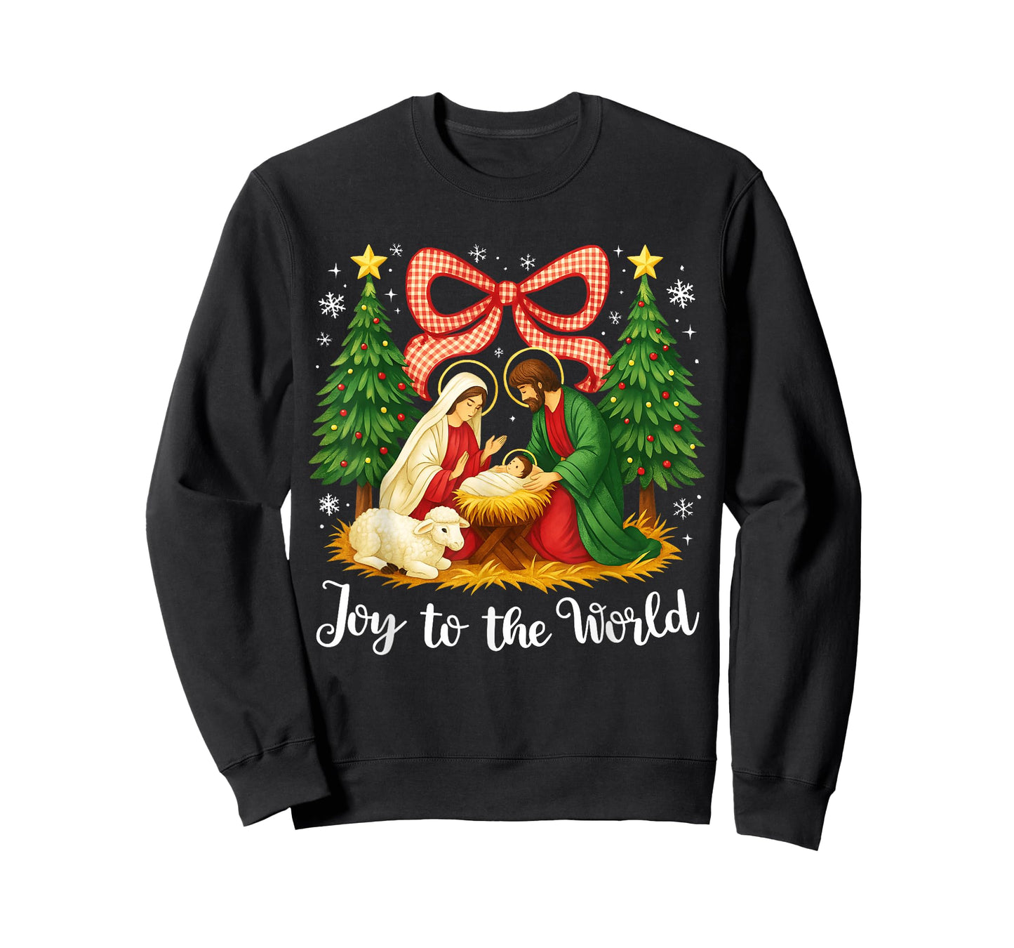Christmas Christian Joy to The World Coquette Jesus Nativity T-Shirt