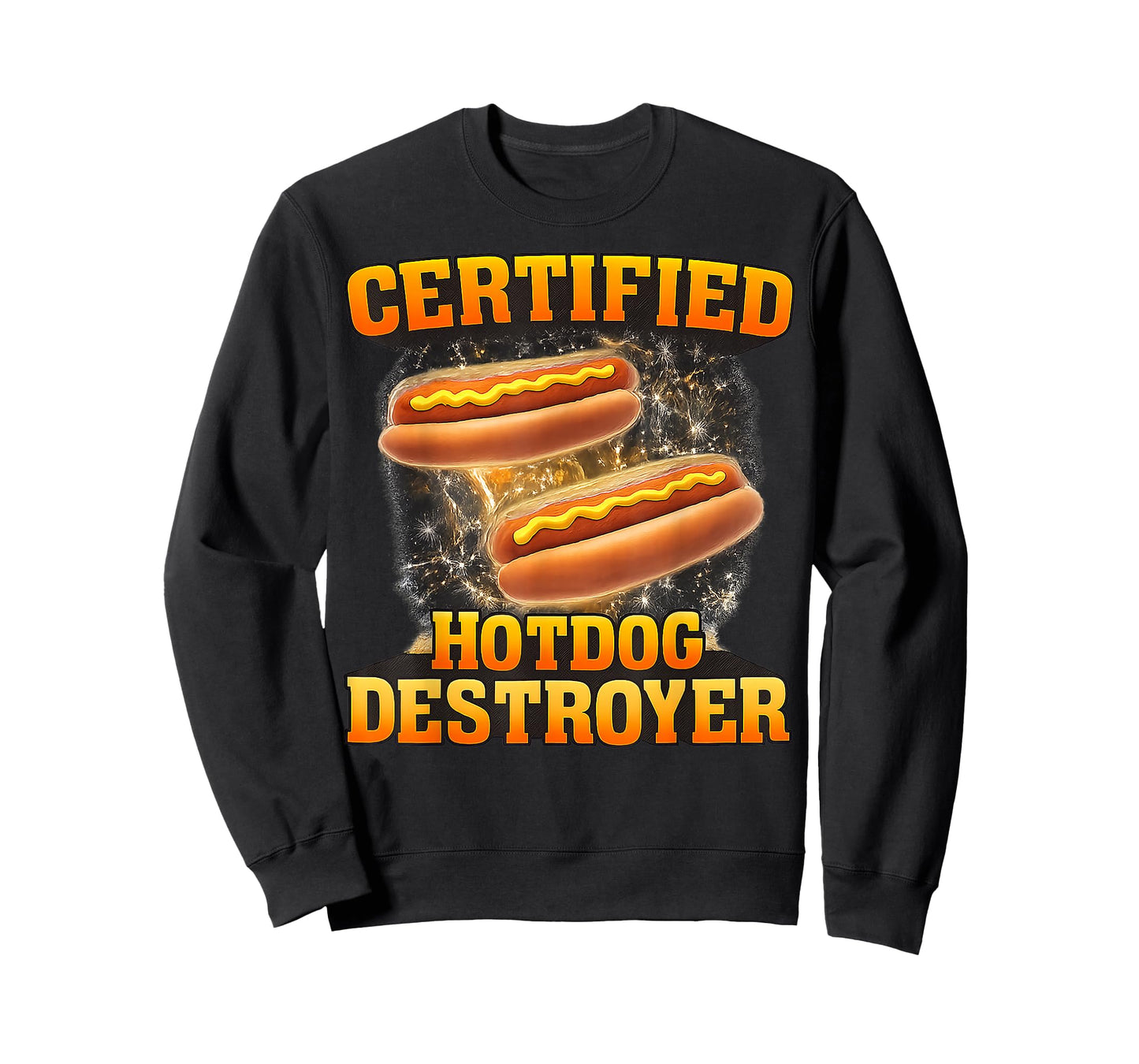 Certified Hotdog Destroyer Funny Food Lover Men Women Kid T-Shirt
