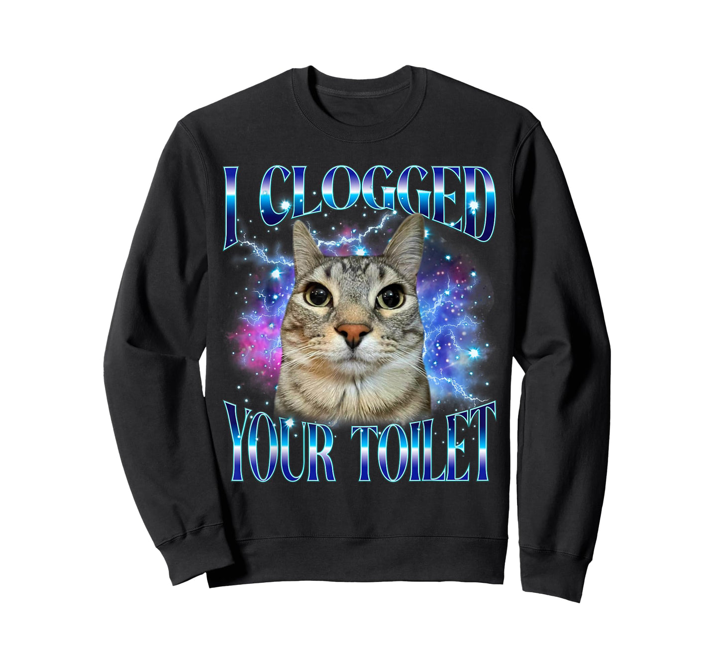 I Clogged Your Toilet Funny Cat Meme Stupid Brainrot T-Shirt