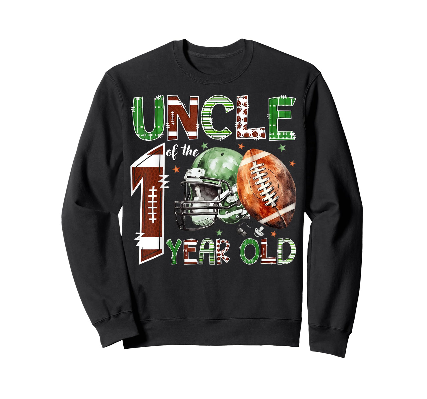 Uncle of The 1 Year Old Football Lover 1st Birthday Boy T-Shirt