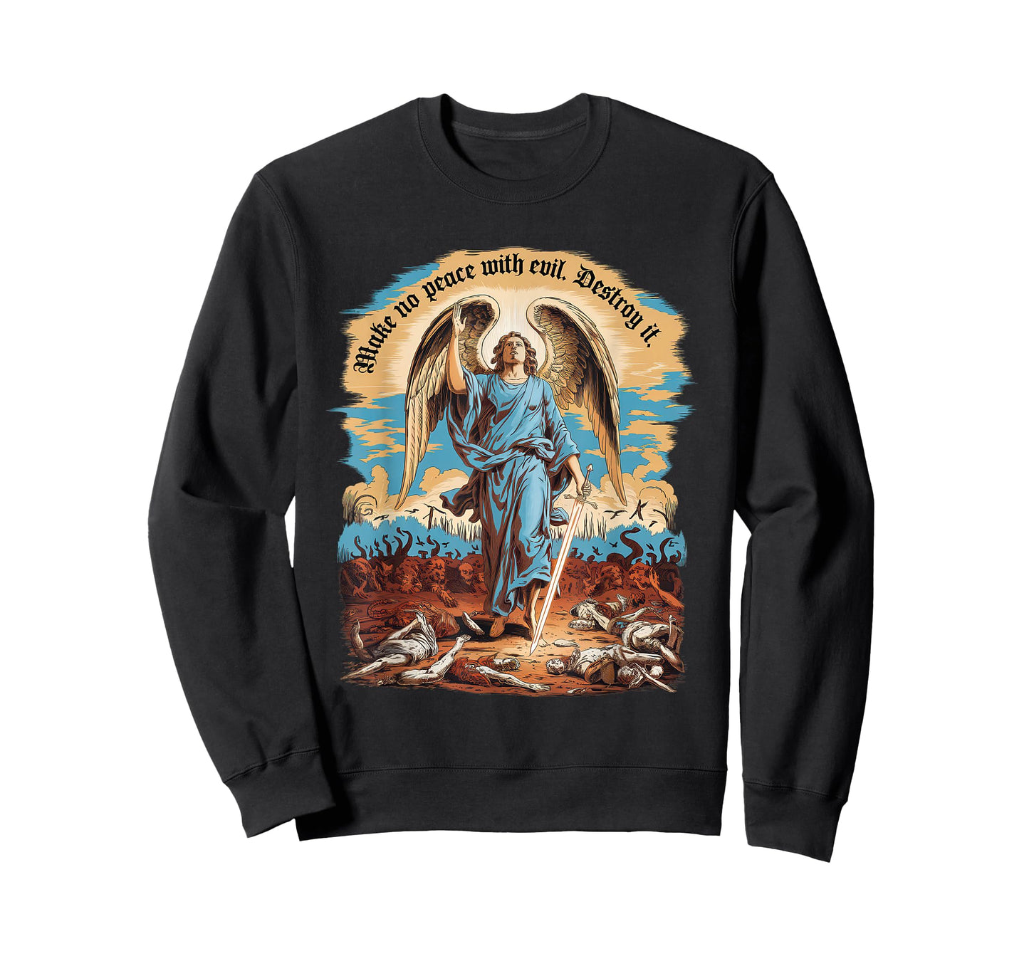 Make No Peace with Evil Tshirt Archangel Michael Jesus God T-Shirt