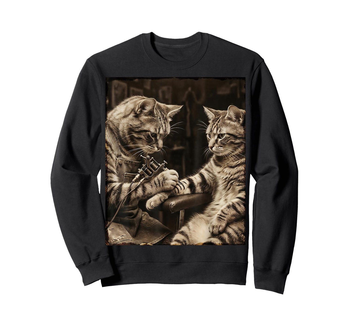Cat Tattooing Cat Funny Meme Inked Kitty Humor Tattoo Artist T-Shirt