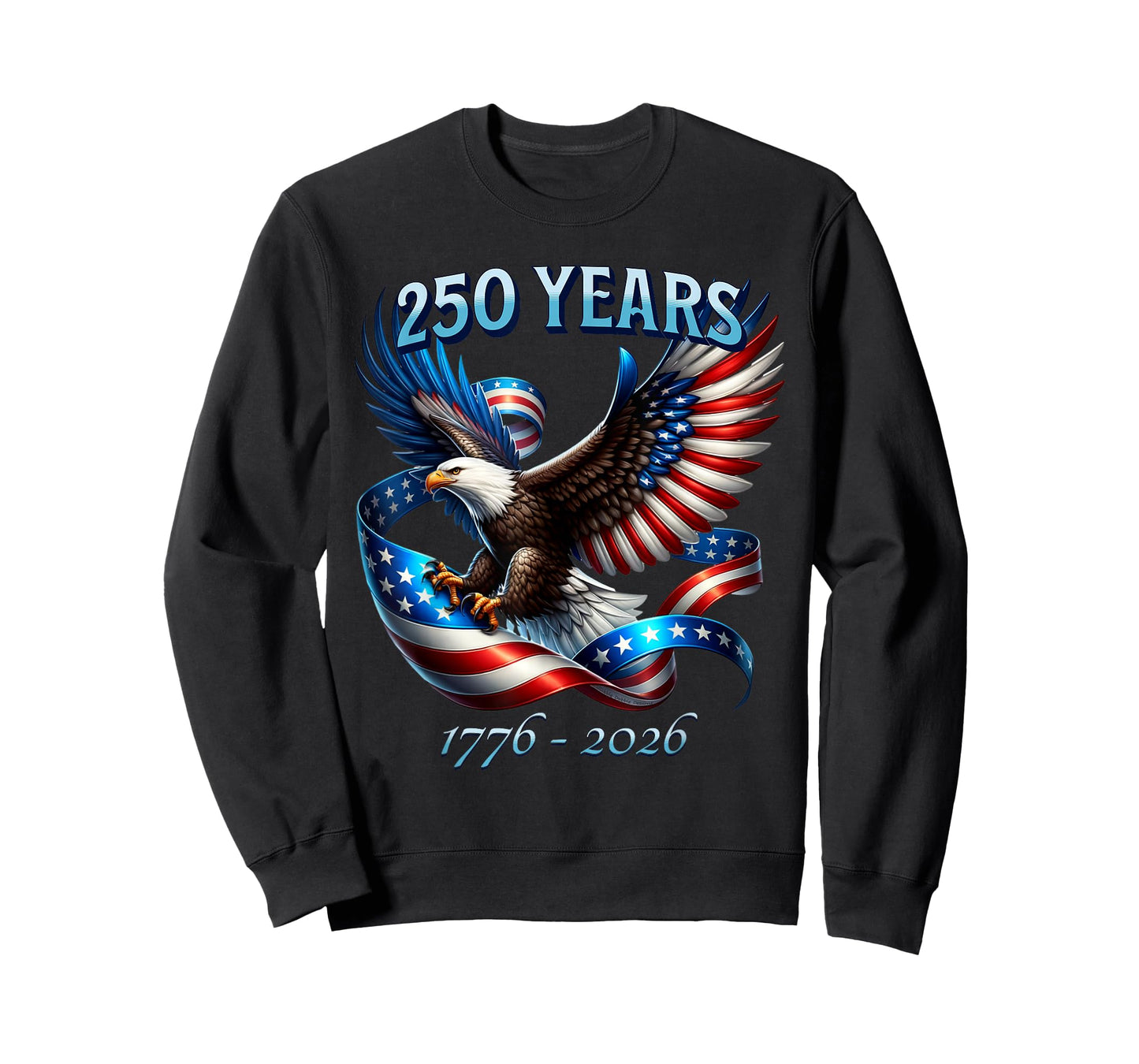 Patriotic Eagle and Flag 250 Years 1776-2026 T-Shirt