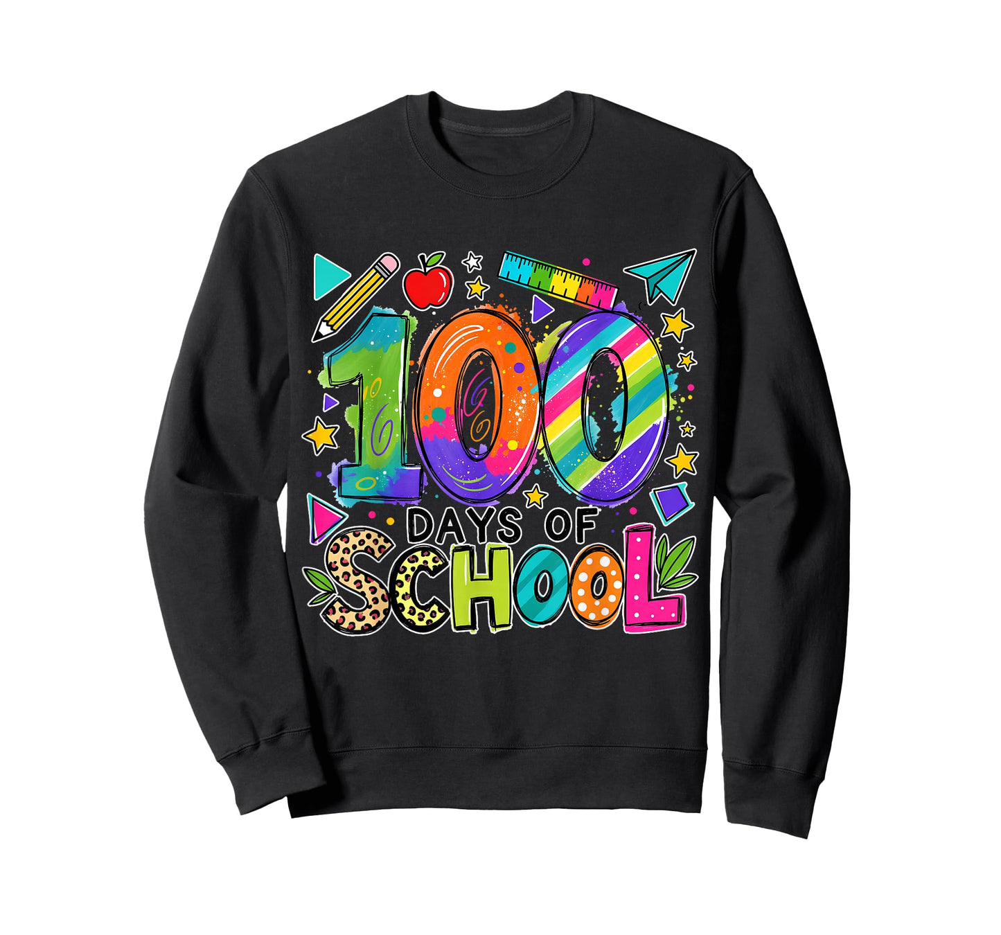 100 Days of School Teacher Kids Cute Happy 100th Days School T-Shirt