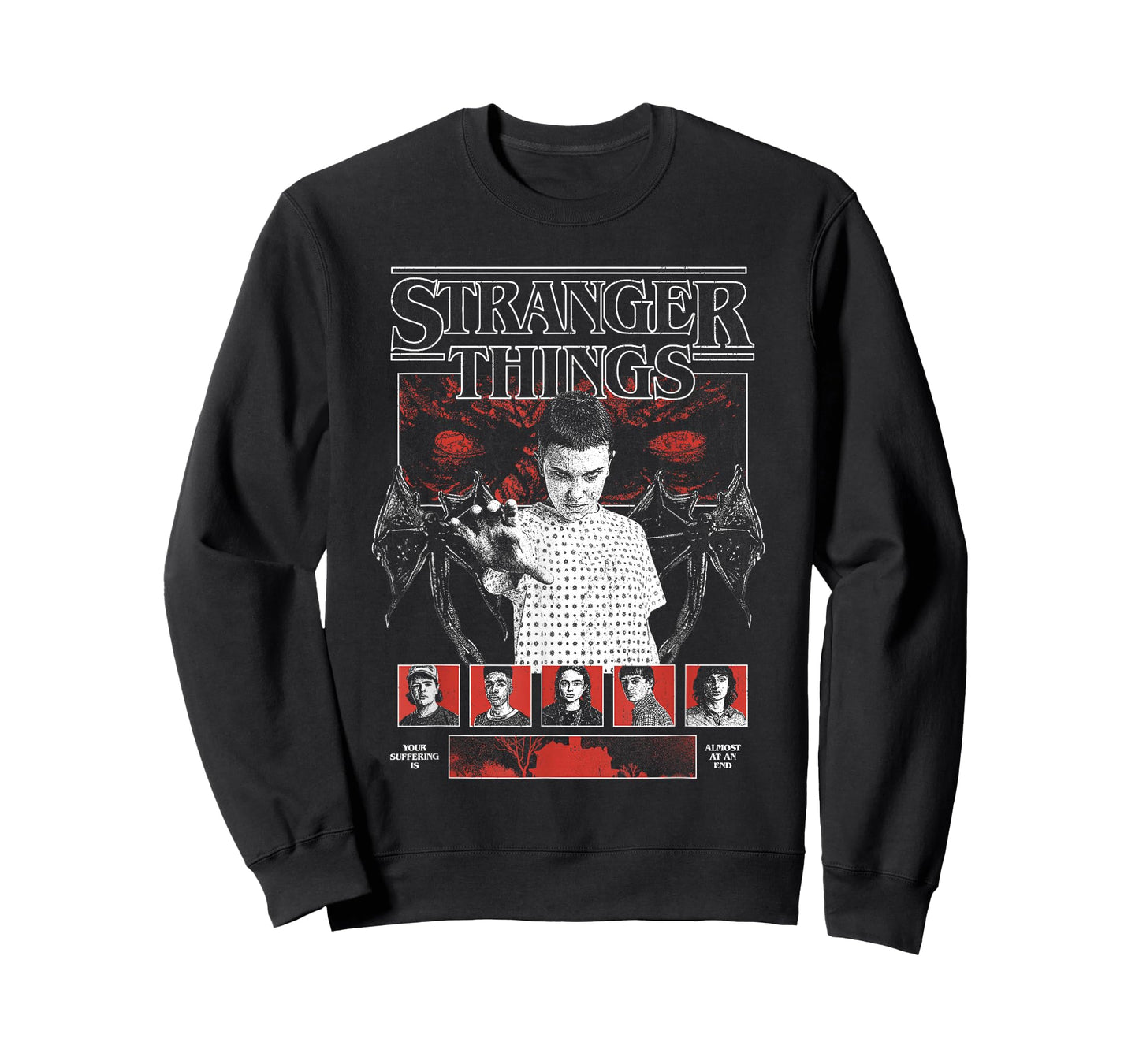 Stranger Things Eleven and Main Cast Collage T-Shirt