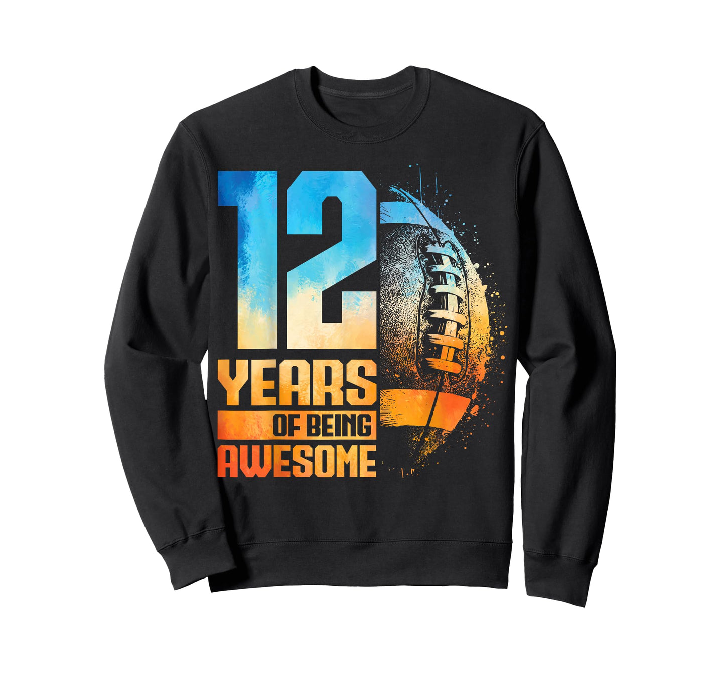 12th Birthday Retro American Football 12 Years Old Boy Girl T-Shirt