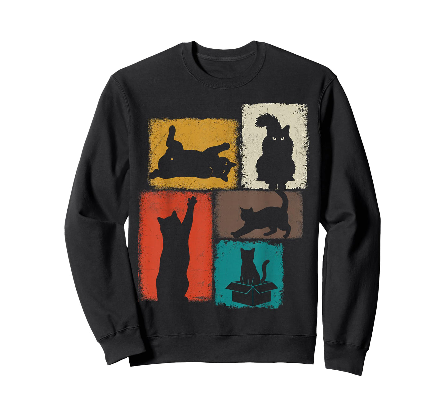 Cat Owner Vintage Collage Dad Mom Cats Lover T-Shirt