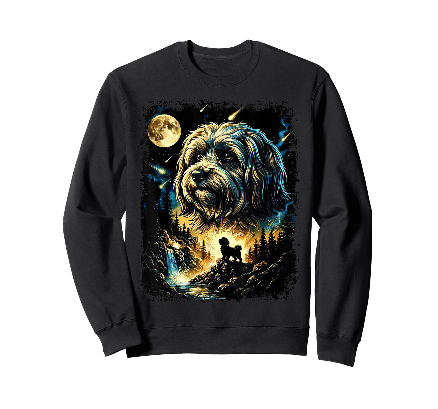 Vintage 90s Havanese Howling at The Moon Havanese Dog Mom T-Shirt
