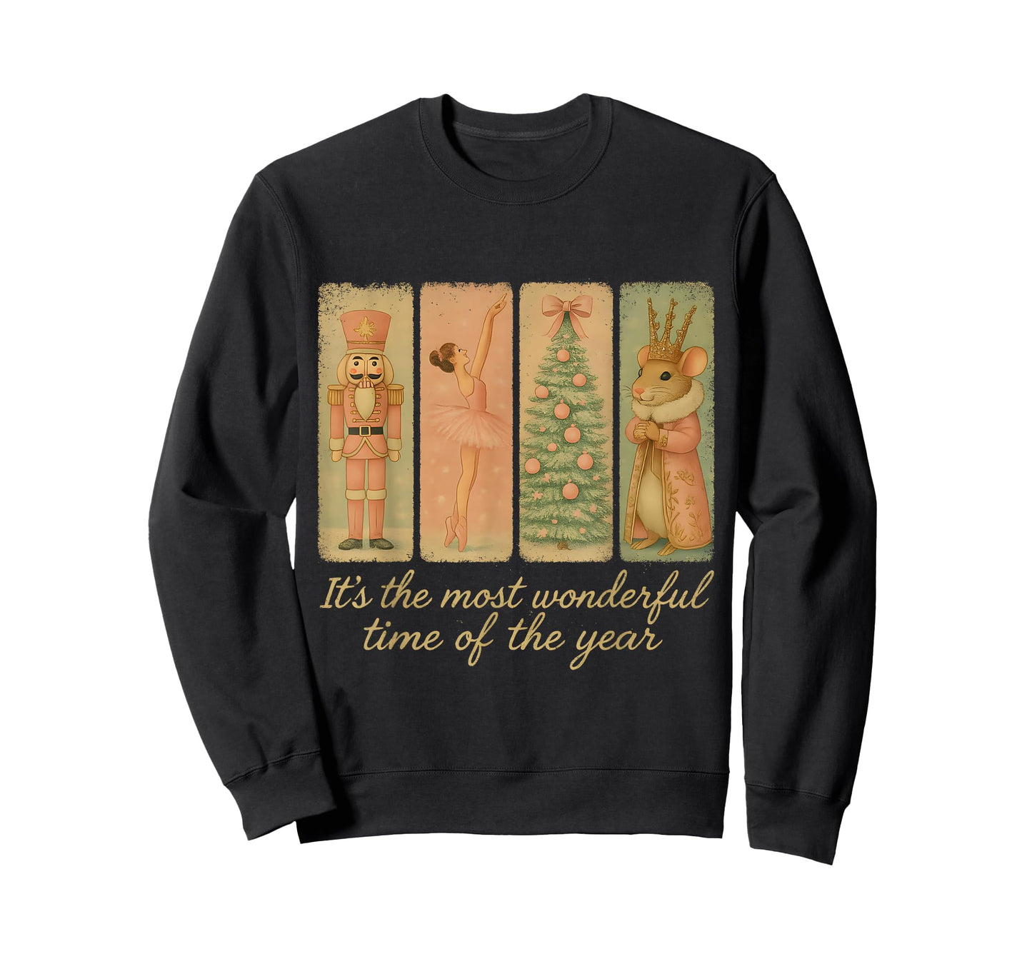 Vintage Nutcracker Ballet Christmas Art for Dancers T-Shirt