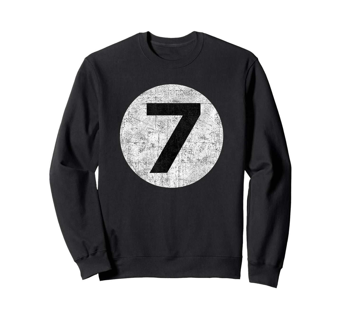 Funny 7 Number Seven Graphic Group Halloween Birthday Retro T-Shirt