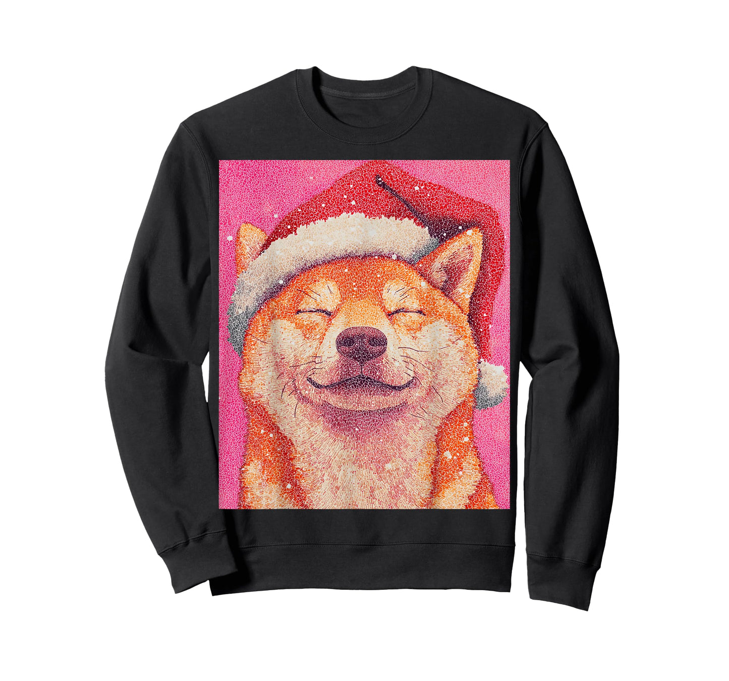 Shiba Inu Pink Dog Christmas T-Shirt