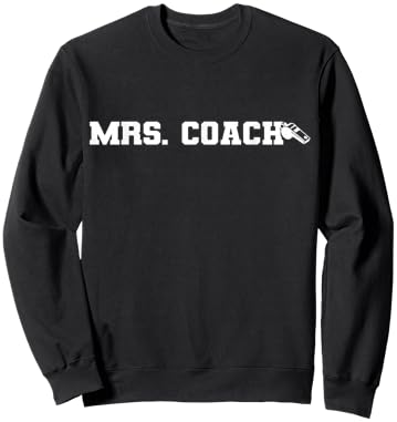 Mrs. Coach Funny Football Basketball Baseball Coach Wife Sweatshirt - Sweatshirt | Black