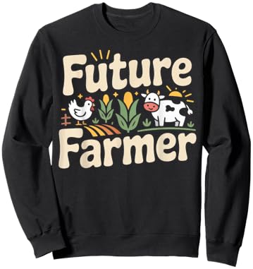 Farming Farmer Tractor Future Farmer Sweatshirt - Sweatshirt | Black