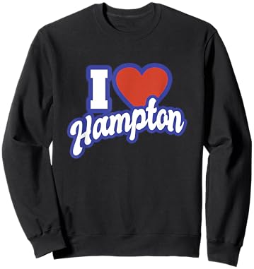 I Love Hampton Virginia Sweatshirt - Sweatshirt | Black