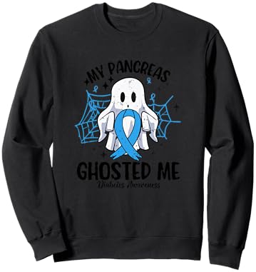 My Pancreas Ghosted Me Type 1 Diabetes Awareness T1D Warrior Sweatshirt - Sweatshirt | Black