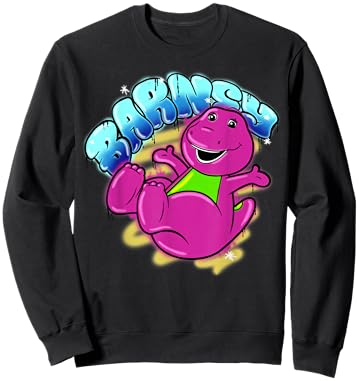 Barney Graffiti Style Bubble Text Sweatshirt - Sweatshirt | Black