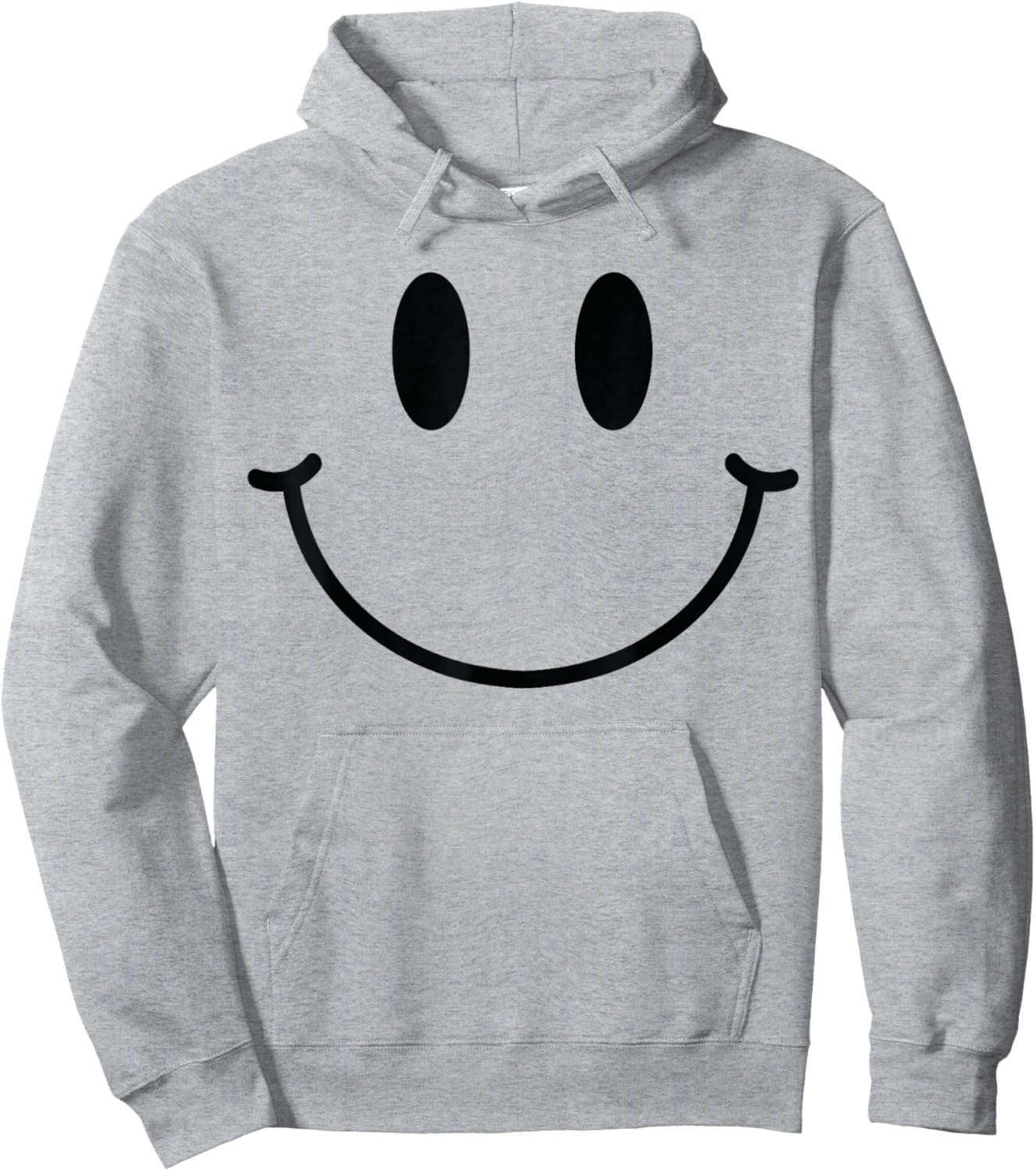 70s Yellow Smile Face Happy Smiling Face Funny Retro Hoodie - Hoodie | Ash