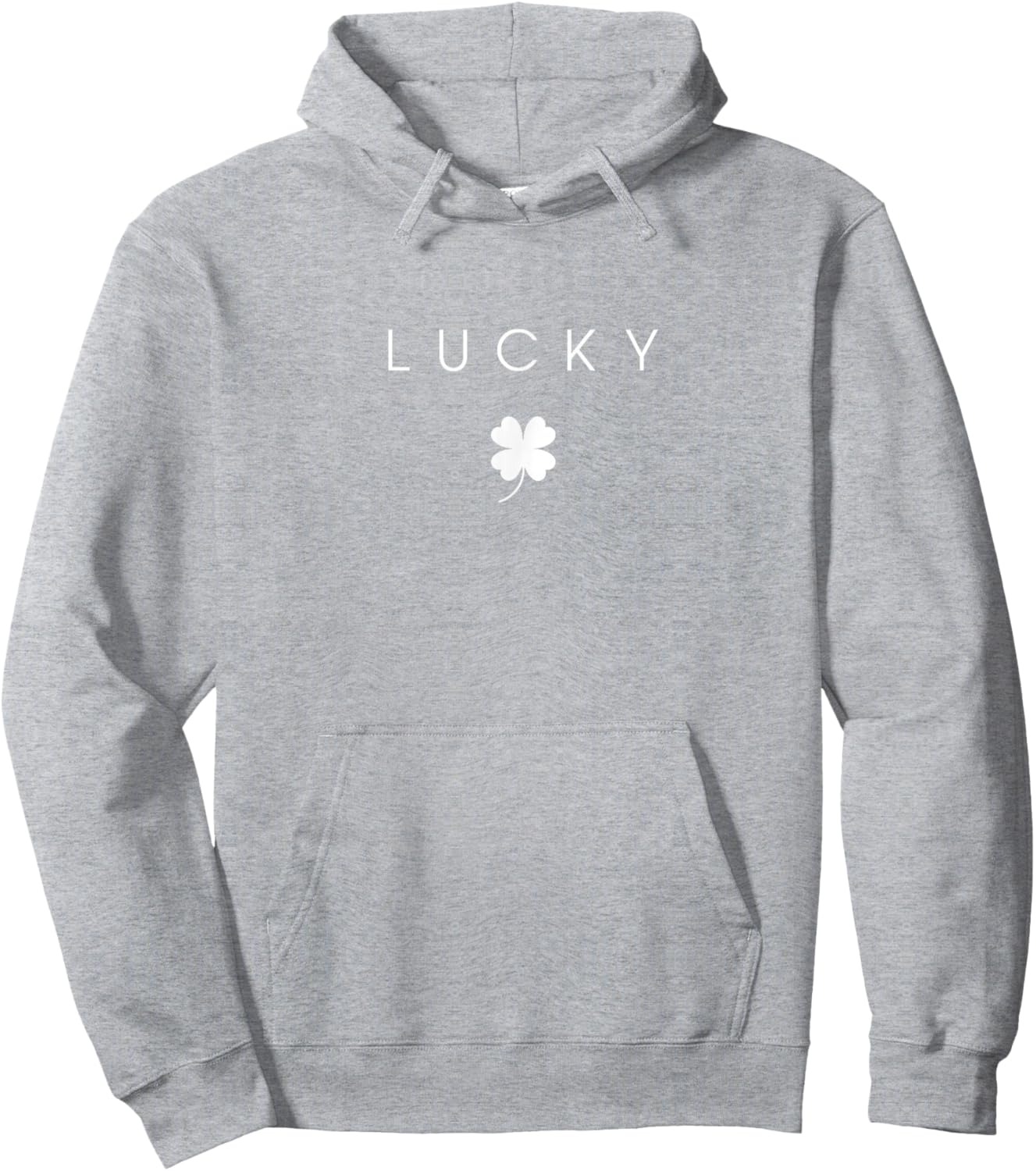 St Patricks Day Minimal Subtle Modern Lucky Shamrock Irish Hoodie - Hoodie | Ash