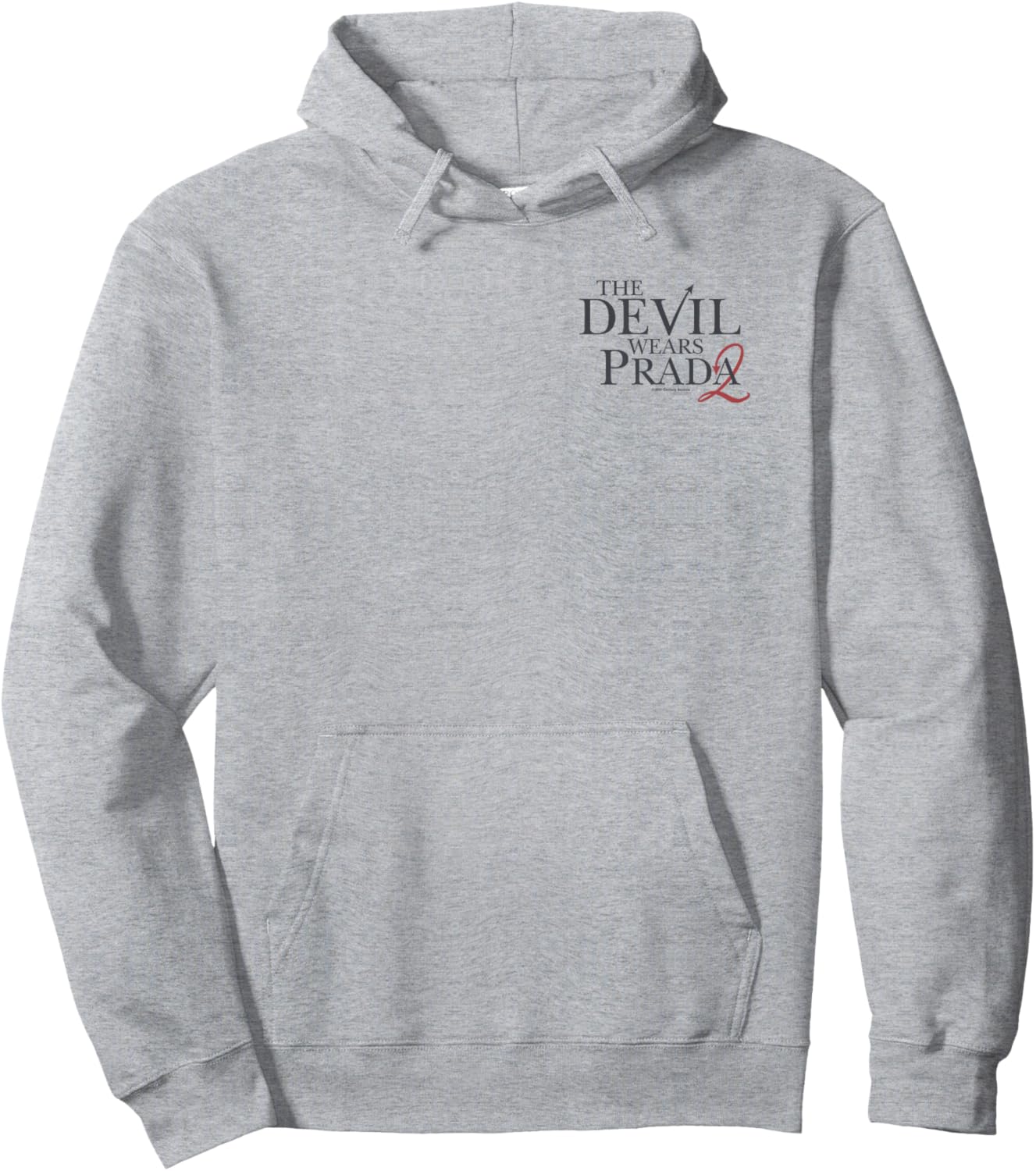 The Devil Wears Prada 2 Pocket Logo Minimalistic Art Icons Hoodie - Hoodie | Ash
