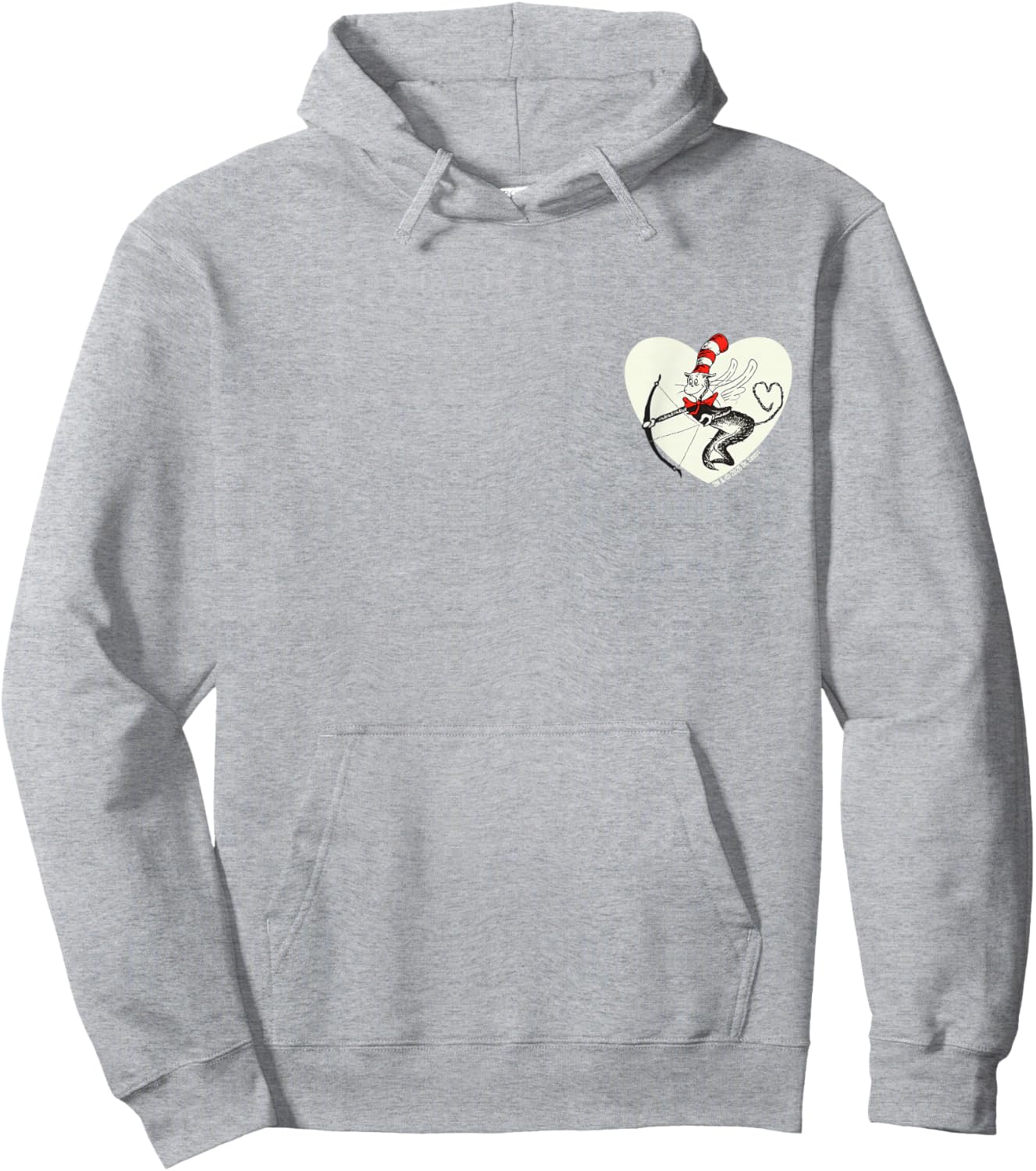 Dr. Seuss Cat in The Hat Love Officially Licensed Hoodie - Hoodie | Ash