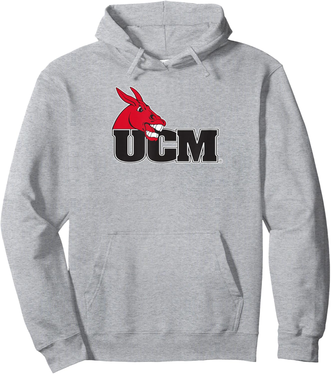 University of Central Missouri UCM Mules Primary Logo Hoodie - Hoodie | Ash